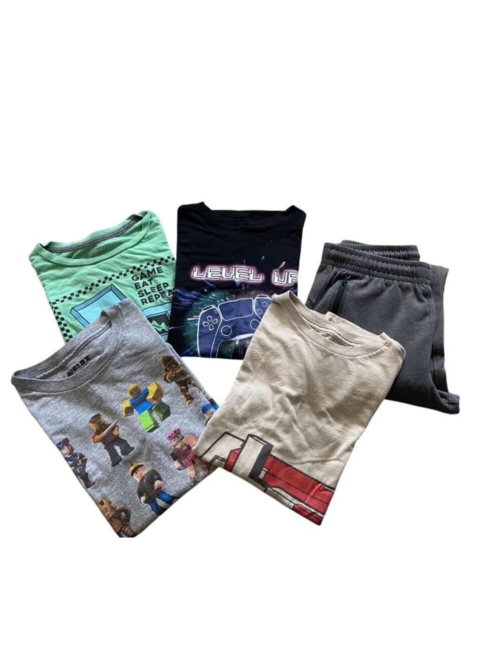 Boys Bundle of 5 Pieces Gamer, Minecraft, Roblox Size 10/12 Back To School